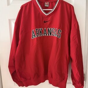 NIKE VINTAGE Red V-Neck ARKANZAS
Pullover Windbreaker Jacket ...